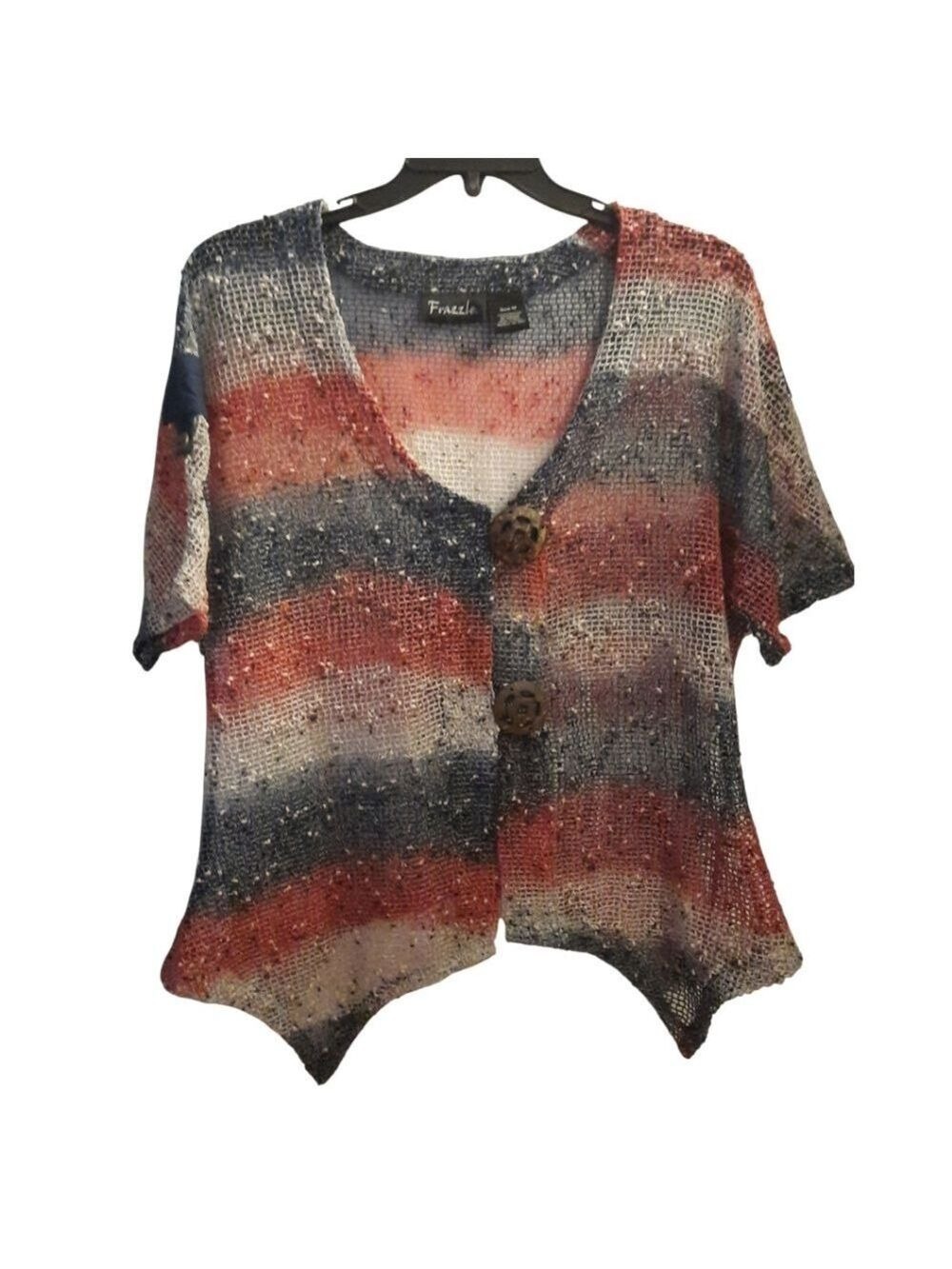 Frazzle Variegated Cardigan Size Medium
